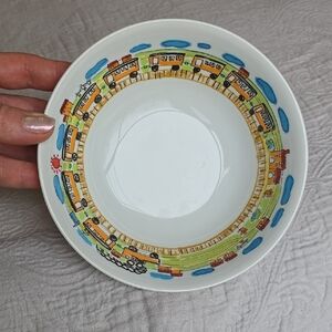 Colorful Train Themed Bowl